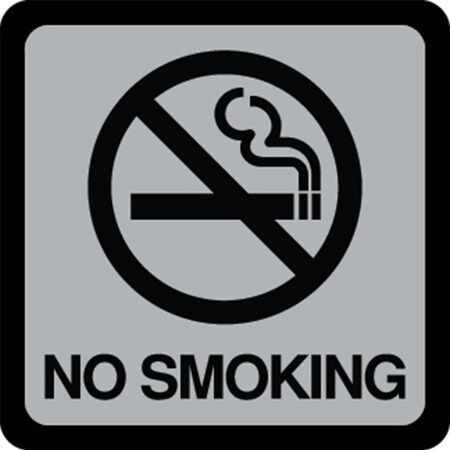 Hy-Ko 4.5X4.5In No Smoking Sign 4.5" x 4.5", 5PK A00492